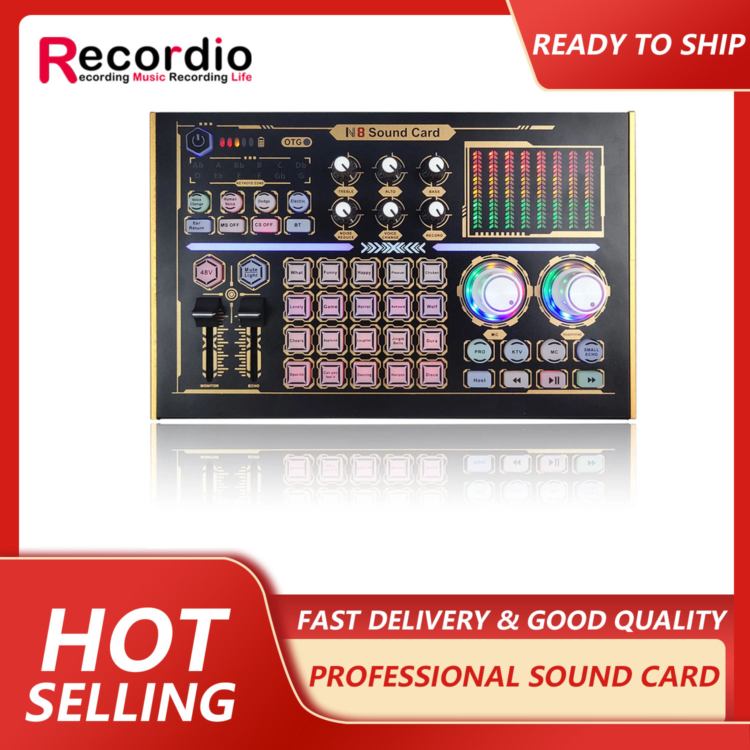 Musical Instrument Recorder - GAX-N8 Professional Recording Soundcard PC Mobile