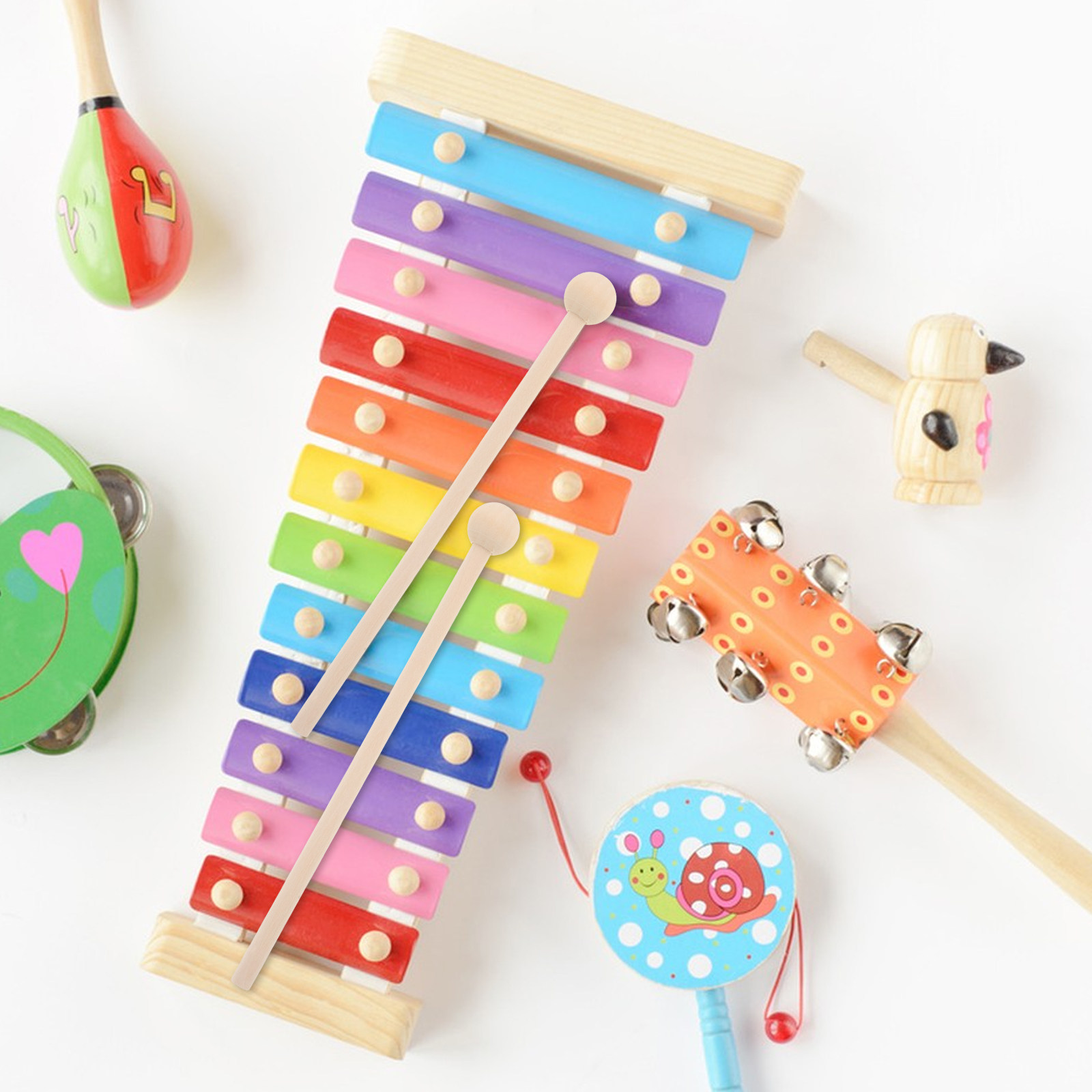 10Pcs Child-Sized Wooden Malle - đánh giá và giá Musical Instrument Xylophone
