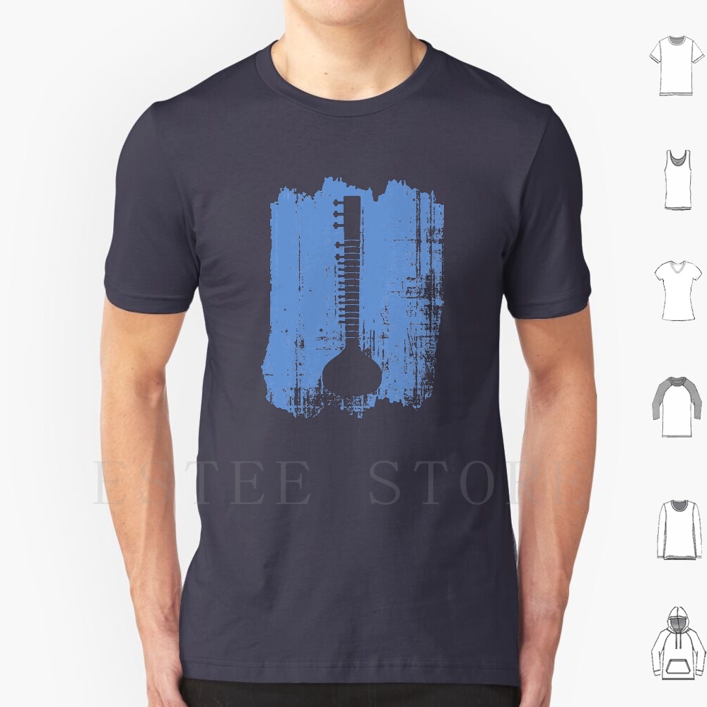 Indian Sitar T Shirt Print Cot - đánh giá và giá Musical Instrument Sitar