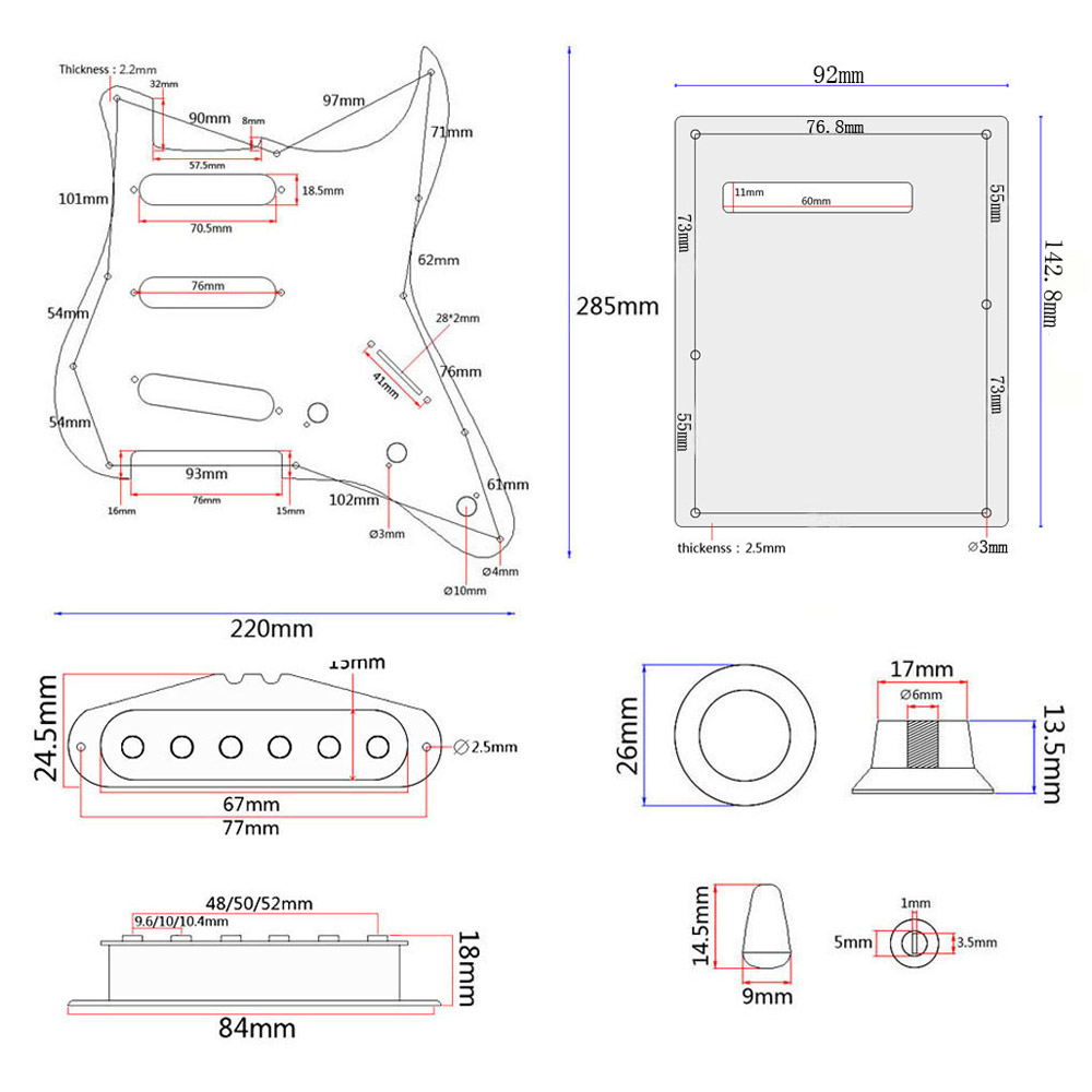 ST Style Electric Guitar Full  - đánh giá và giá Musical Instrument Repair